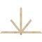 Ekena Millwork Kennewick Rough Sawn Timber Gable Bracket, Douglas Fir, 84"W x 53"H x 2"D x 4"F, 15/12 Pitch GBW084X53X0204KEN00RDF - alternate 1